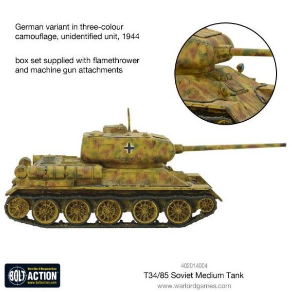 Bolt Action - Soviet - T-34/85 Medium Tank (plastic)