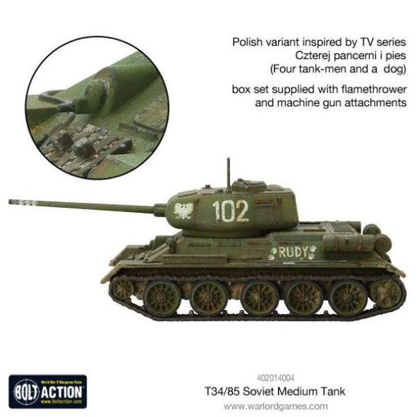 Bolt Action - Soviet - T-34/85 Medium Tank (plastic)