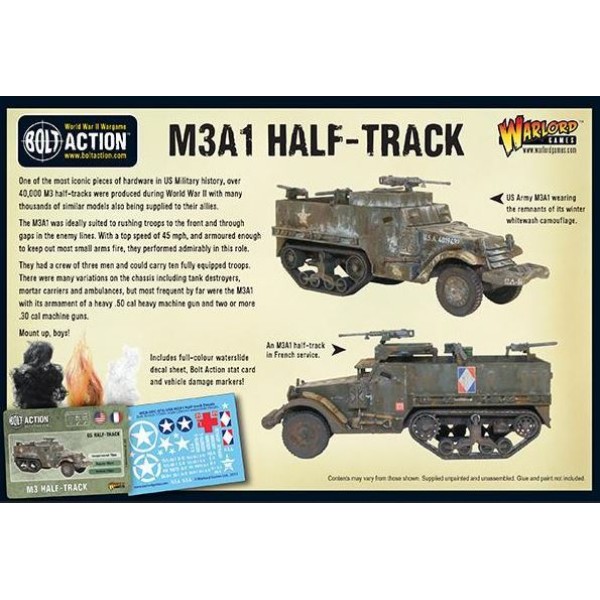 Bolt Action - US - (NEW) M3A1 Half-track (plastic)