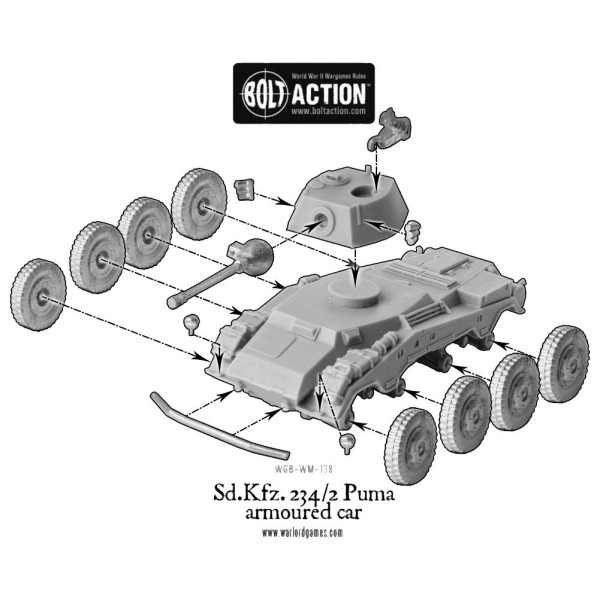 Bolt Action - Germany - Sd.Kfz 234/2 Puma Armoured Car