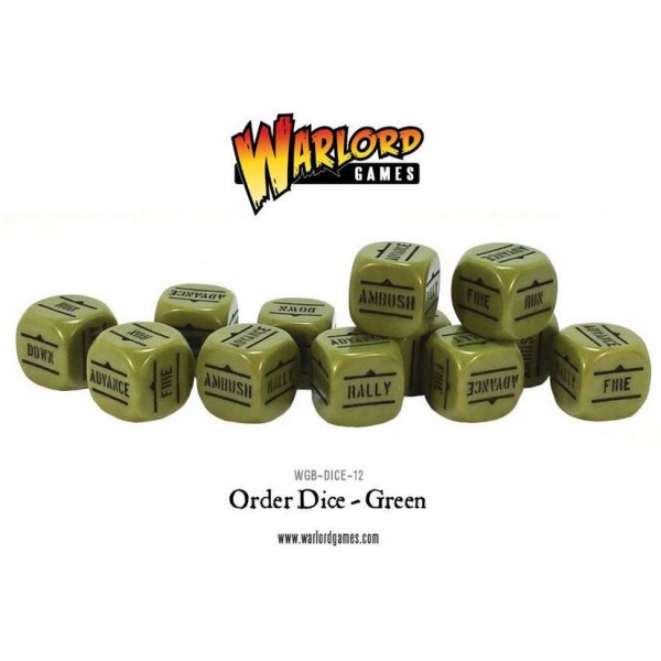 Bolt Action 2nd Edition - Order Dice - Green