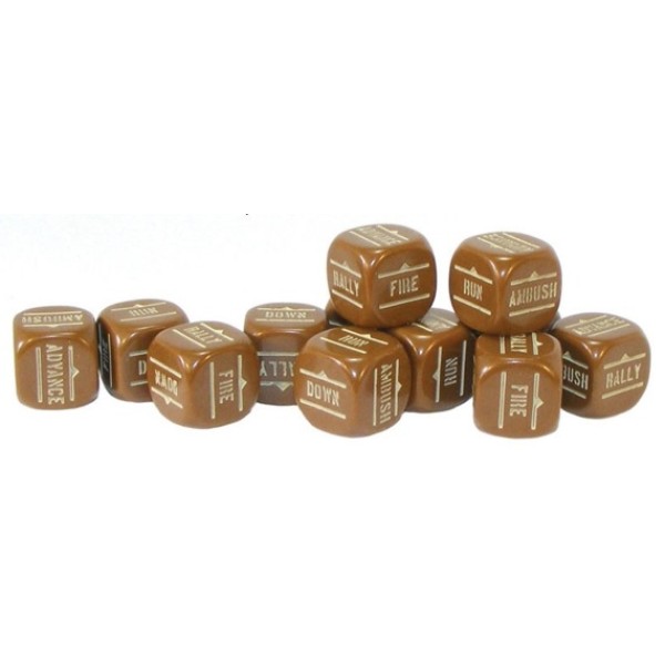 Bolt Action 2nd Edition - Order Dice - Brown