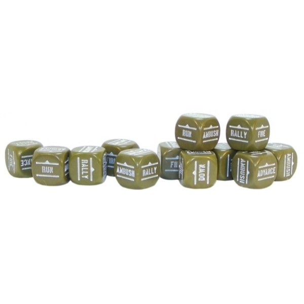 Bolt Action 2nd Edition - Order Dice - Olive Drab