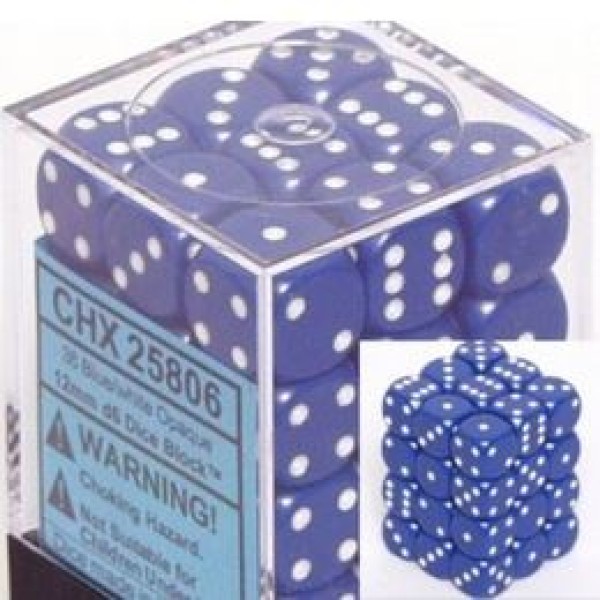 Chessex - D6 12mm Opaque Blue / White