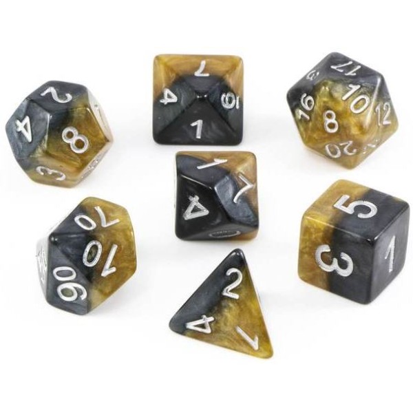 Halfsies RPG Dice - DaVinci Gold Set 