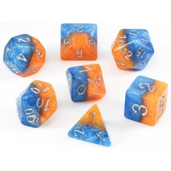 Halfsies RPG Dice - Fire and Dice Set 