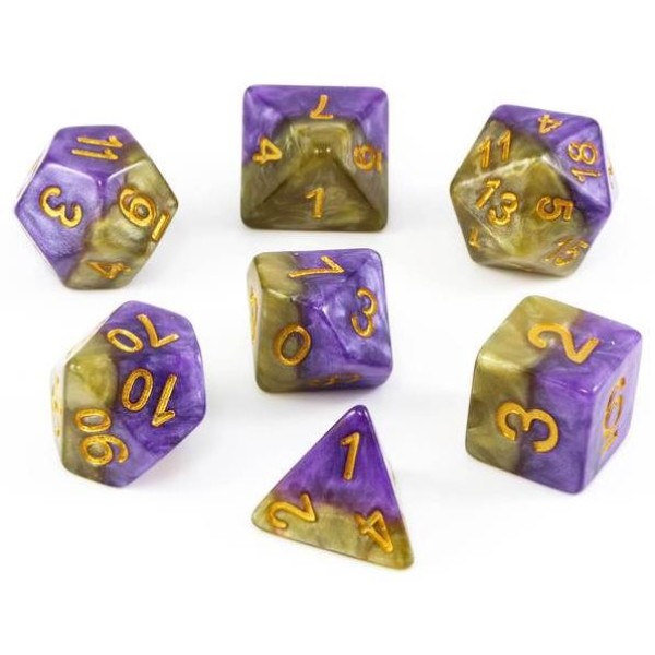 Halfsies RPG Dice - Queens Dice Set 