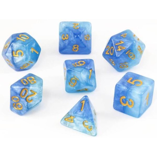 Halfsies RPG Dice - Sky Current Set 