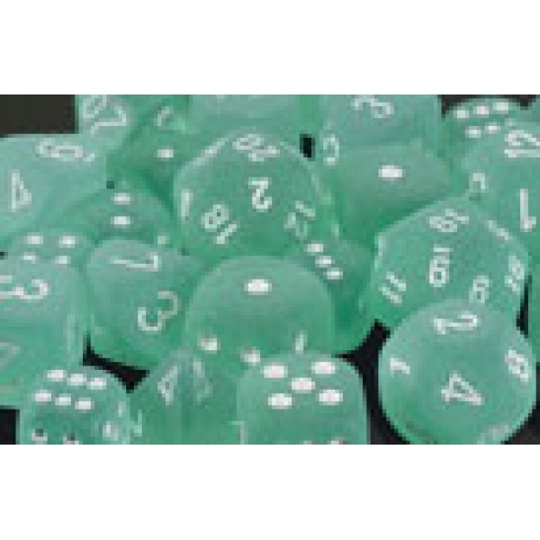 Chessex RPG DICE - Frosted Teal  / White 7 Dice set