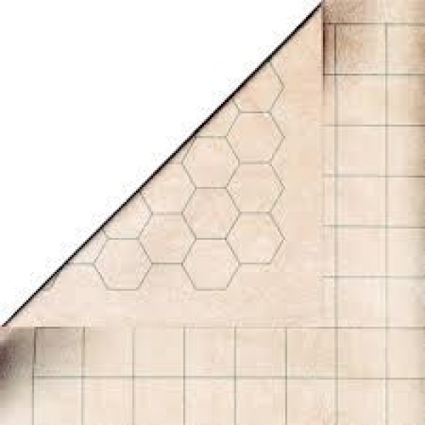 Chessex - Reversable Battlemat - 1 Squares and 1 Hexes (23½ x 26)