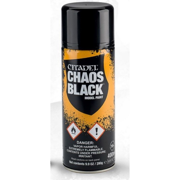 Games Workshop - Spray - Chaos Black - In Store only
