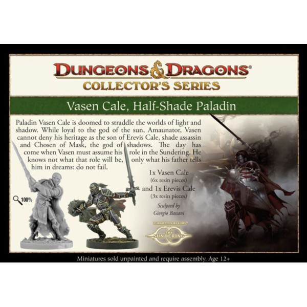 Clearance - D&D - Collector's Series - The Sundering - Vasen Cale, Half-Shade Paladin