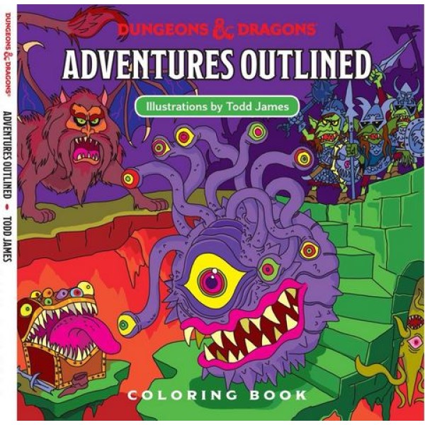 Dungeons & Dragons - Adventures Outlined - Coloring Book 