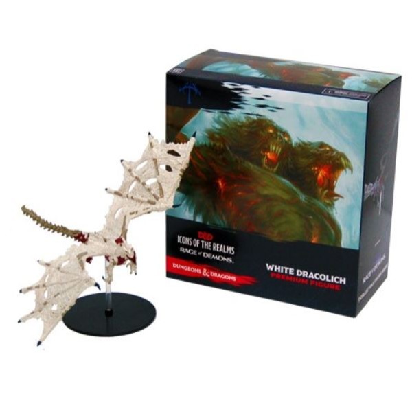 D&D Miniatures - Icons of the Realms Wave 3 - White Dracolich - Premium Figure