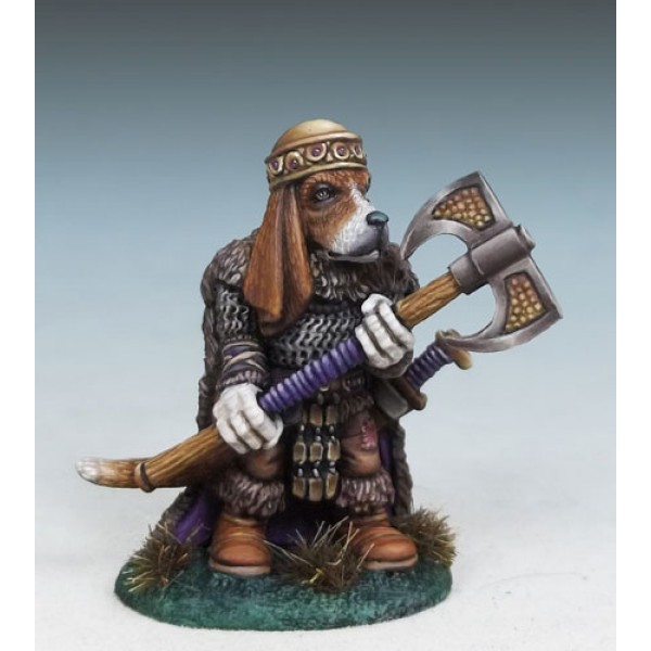 Dark Sword Miniatures - Critter Kingdoms - Molly - Basset Hound Warrior