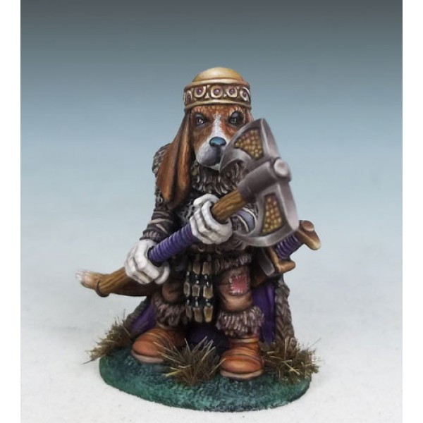 Dark Sword Miniatures - Critter Kingdoms - Molly - Basset Hound Warrior