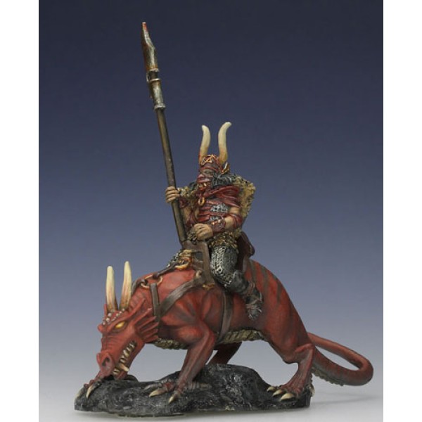 Dark Sword Miniatures - Elmore Masterworks - Chaos Warrior on Lizard Mount