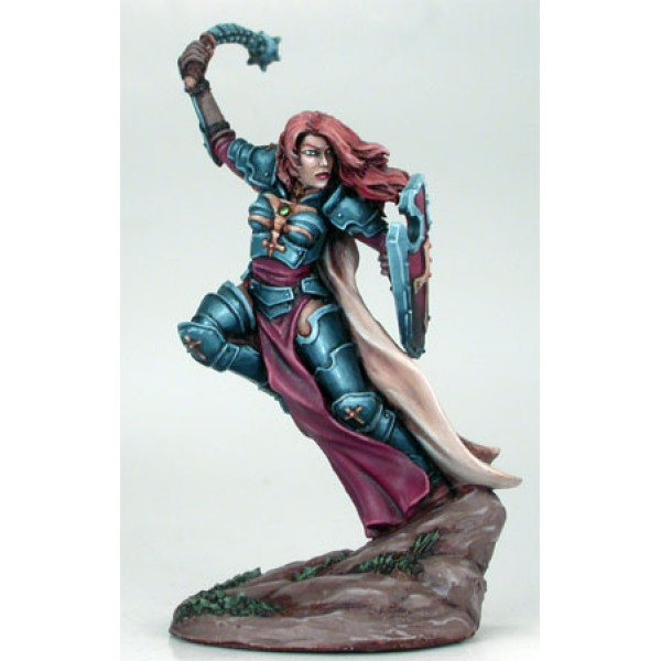 Dark Sword Miniatures - Visions in Fantasy - Female Paladin w/ Morning Star / Sword Options