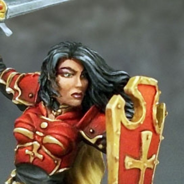 Dark Sword Miniatures - Visions in Fantasy - Female Paladin w/ Morning Star / Sword Options