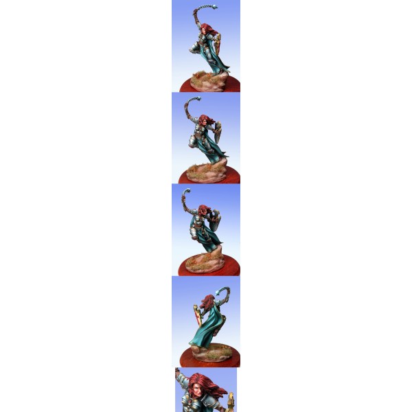 Dark Sword Miniatures - Visions in Fantasy - Female Paladin w/ Morning Star / Sword Options