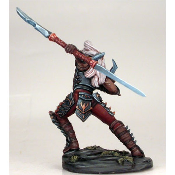 Dark Sword Miniatures - Visions in Fantasy - Male Dark Elf Warrior w/ Double Bladed Sword