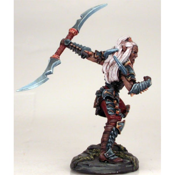 Dark Sword Miniatures - Visions in Fantasy - Male Dark Elf Warrior w/ Double Bladed Sword