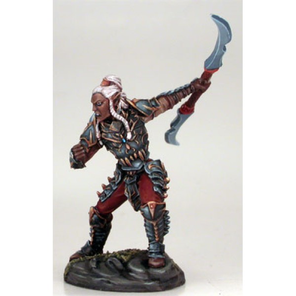 Dark Sword Miniatures - Visions in Fantasy - Male Dark Elf Warrior w/ Double Bladed Sword