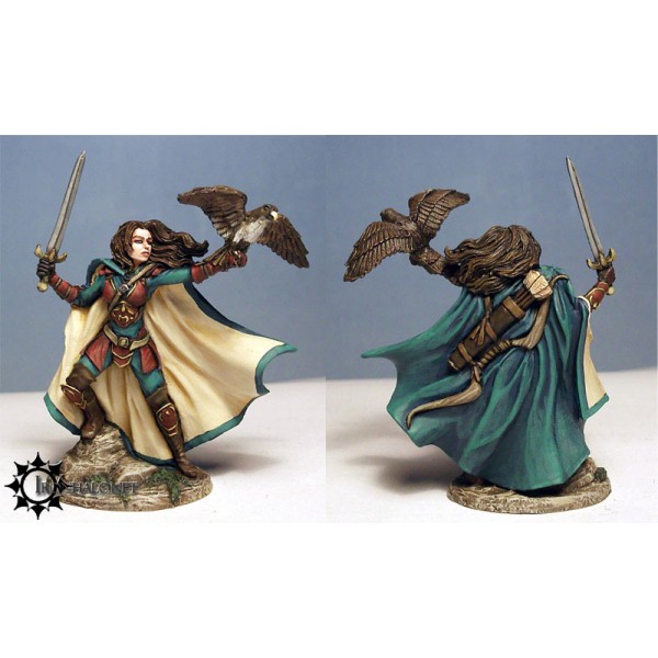 Dark Sword Miniatures - Visions in Fantasy - Female Ranger w/ Falcon & Long Sword