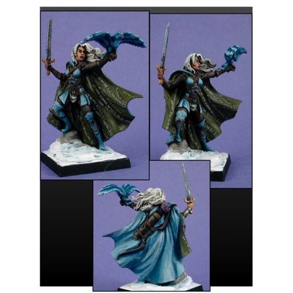 Dark Sword Miniatures - Visions in Fantasy - Female Ranger w/ Falcon & Long Sword