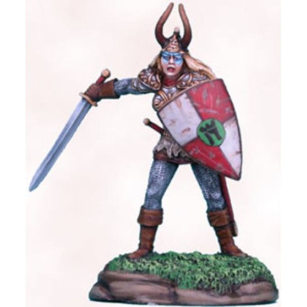 Dark Sword Miniatures - Elmore Masterworks - Gateway - Female Cavalier w/ Sword & Shield