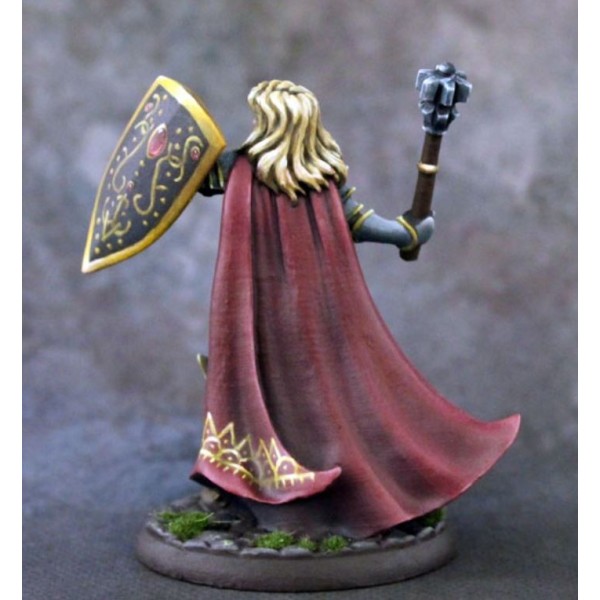 Dark Sword Miniatures - Visions in Fantasy - Female Cleric with Mace and Shield