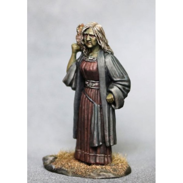 Dark Sword Miniatures - Visions in Fantasy - Female Witch / Old Crone with Owl