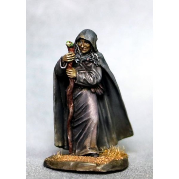 Dark Sword Miniatures - Visions in Fantasy - Female Witch / Old Crone with Staff