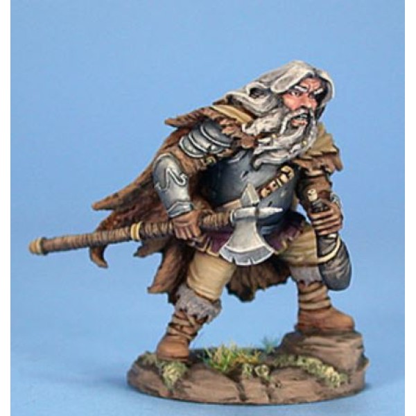 Dark Sword Miniatures - Visions in Fantasy - Male Dwarven Fighter w/ Axe & Wine Skin