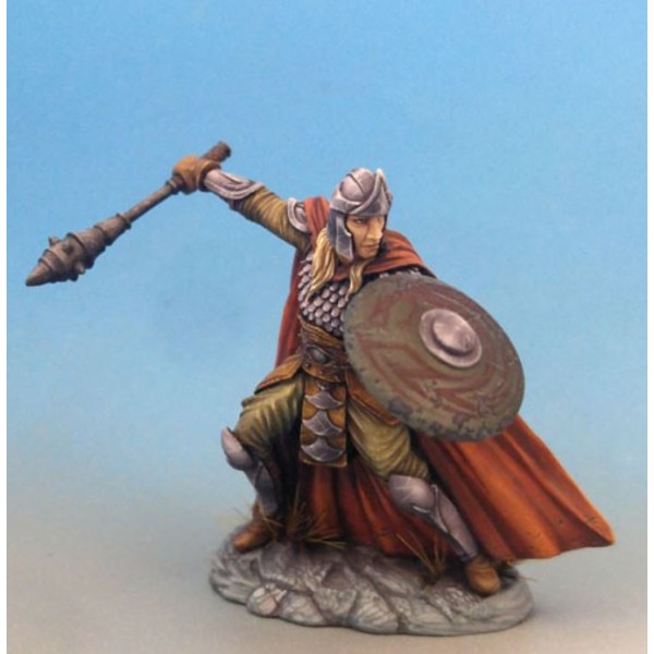 Dark Sword Miniatures - Visions in Fantasy - Male Warrior / Cleric w/ 3 Weapon Options & Shield