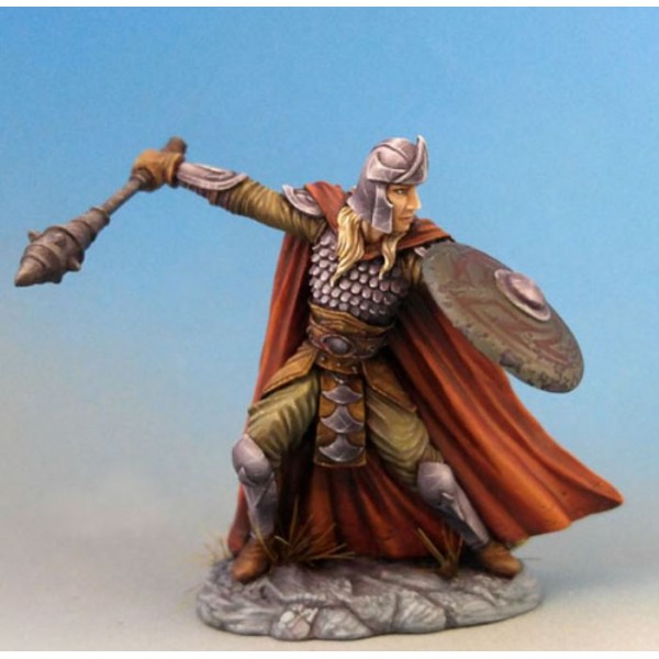 Dark Sword Miniatures - Visions in Fantasy - Male Warrior / Cleric w/ 3 Weapon Options & Shield