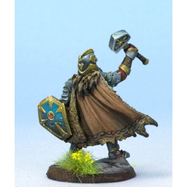 Dark Sword Miniatures - Visions in Fantasy - Male Dwarven Cleric with Warhammer