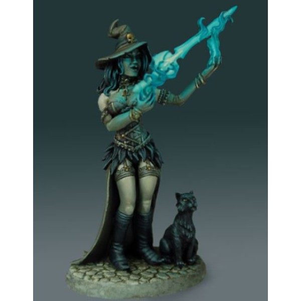 Dark Sword Miniatures - Visions in Fantasy - Witch and Blackcat