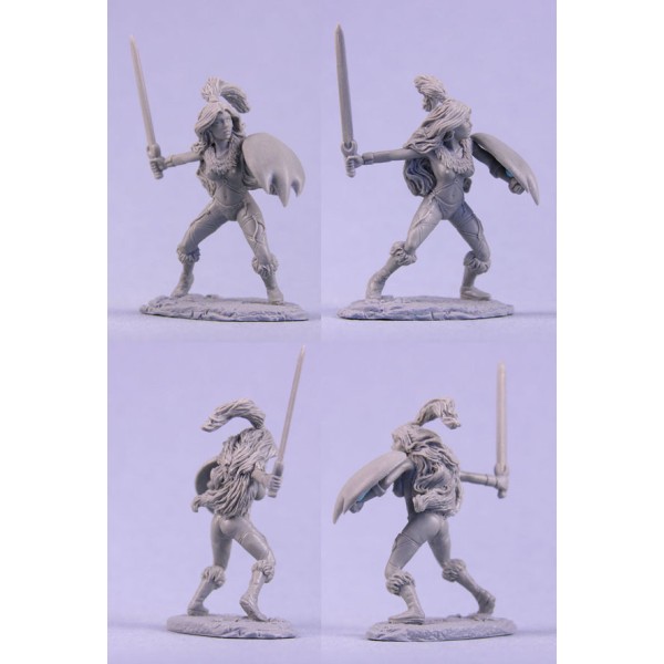 Dark Sword Miniatures - Elmore Masterworks - Amazon Warrior w/ Sword & Shield