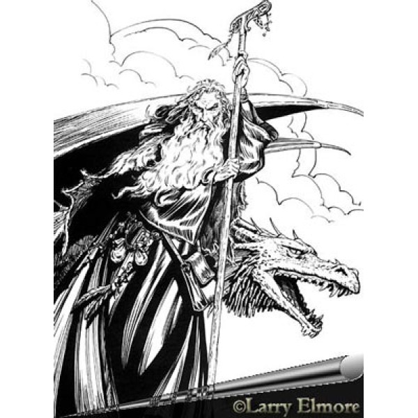 Dark Sword Miniatures - Elmore Masterworks - Wizards Dragon - Male Wizard