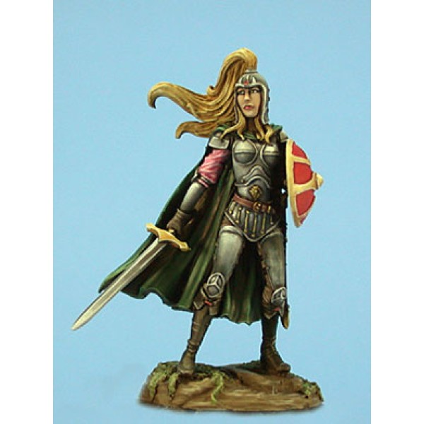 Dark Sword Miniatures - Easley Masterworks - Female Paladin w/ Sword & Shield