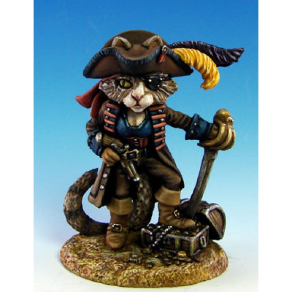 Dark Sword Miniatures - Critter Kingdoms - Ali Sparrow - Female Cat Pirate