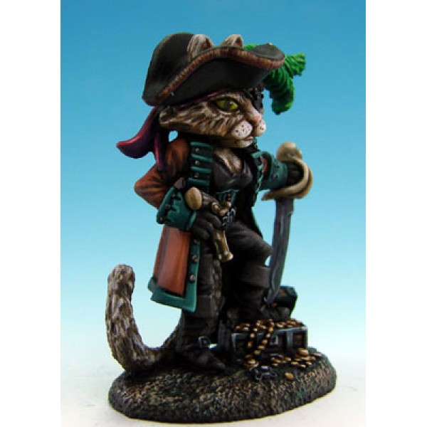 Dark Sword Miniatures - Critter Kingdoms - Ali Sparrow - Female Cat Pirate