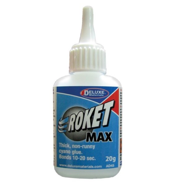 Deluxe Materials - Roket Max Super Glue (Thick, Gap Filling, Strong Bond)