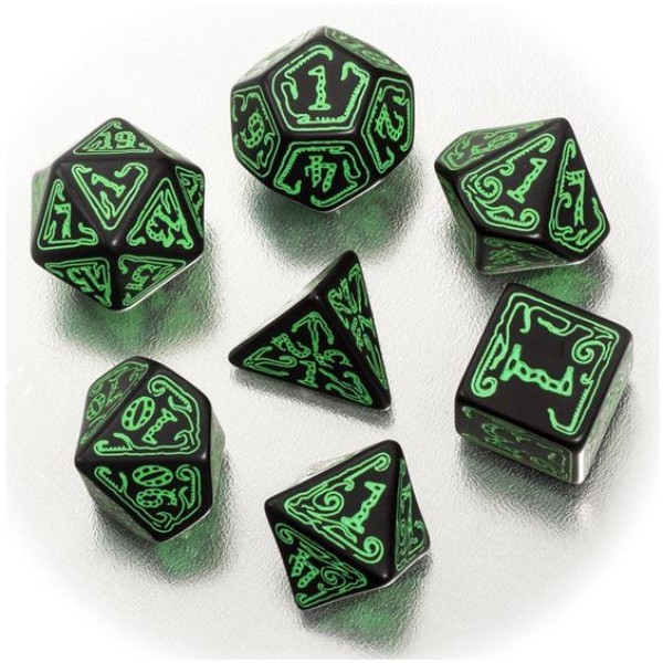 Call Of Cthulhu - Black & Green RPG Dice Set