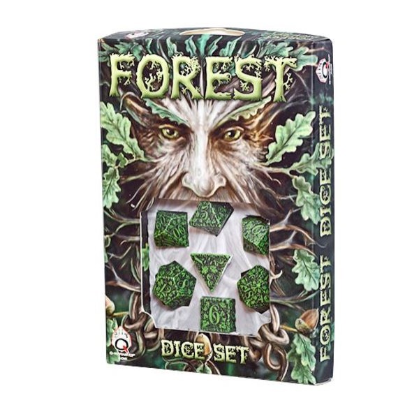 Q-Workshop - Green-black Forest dice set