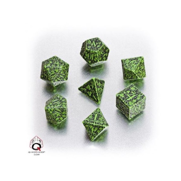 Q-Workshop - Green-black Forest dice set