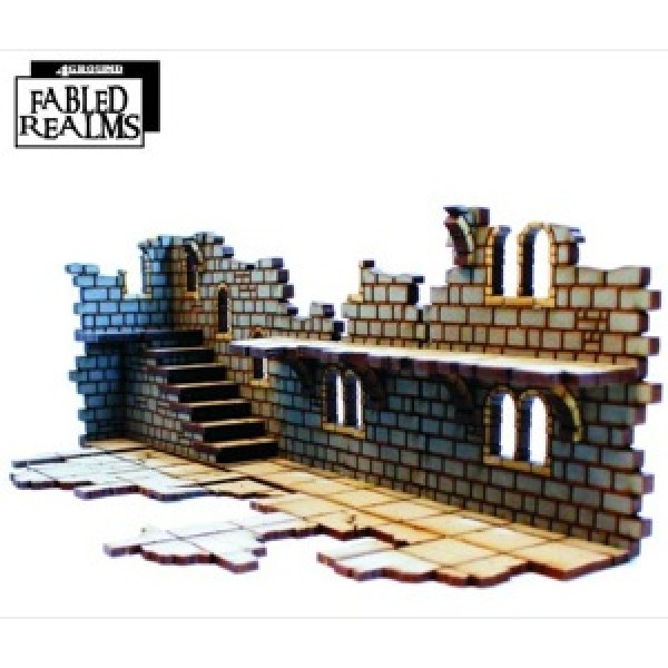 4Ground Pre-Painted Terrain - Fabled realms - Corner Ruins 3: with Stairway