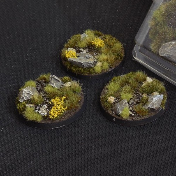 Gamers Grass - Battle Ready Bases - Highland - Round 50mm (3)
