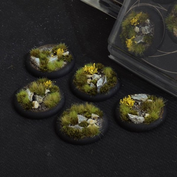 Gamers Grass - Battle Ready Bases - Highland - Round Lip 40mm (5)